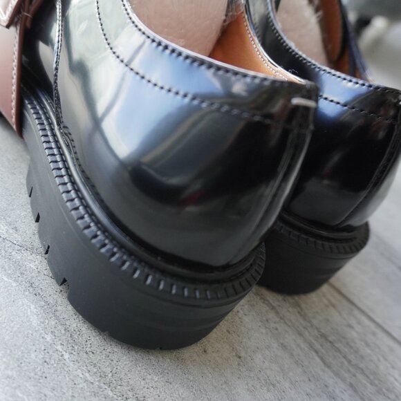 Tabi Split-Toe Loafers – Black & Brown Buckle – Wide Fit - Picture 9 of 9